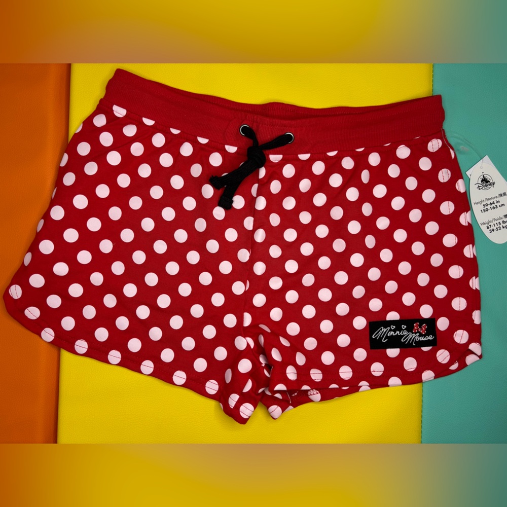Disney Parks Minnie Mouse Polka‎ Dot Shorts Youth Size XL New with Tags